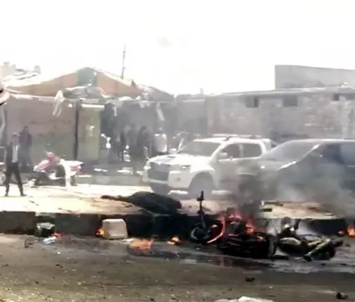 Afrin’de bomba yüklü 2 araçla terör saldırısı!