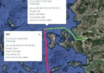 Sakız Adası yakınlarında Türk ve Singapur bayraklı gemiler çatıştı! 13 Türk personeli bulunuyor...