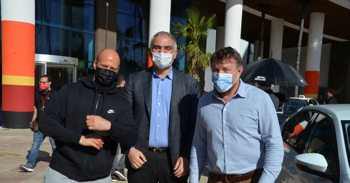 Kültür ve Turizm Bakanı Mehmet Nuri Ersoy, Jason Statham ve Guy Ritchie ile bir araya geldi