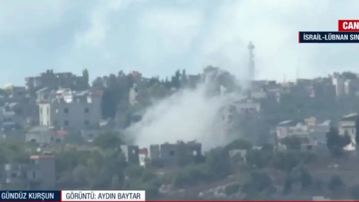 İsrail Hizbullah hedeflerini vuruyor! Saldırı anları A Haber canlı yayınında görüntülendi