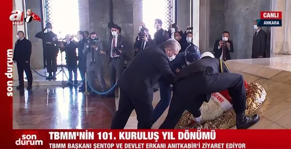 Son dakika: TBMM'nin 101. kuruluş yıl dönümü! Meclis ve Anıtkabir'de tören - 4
