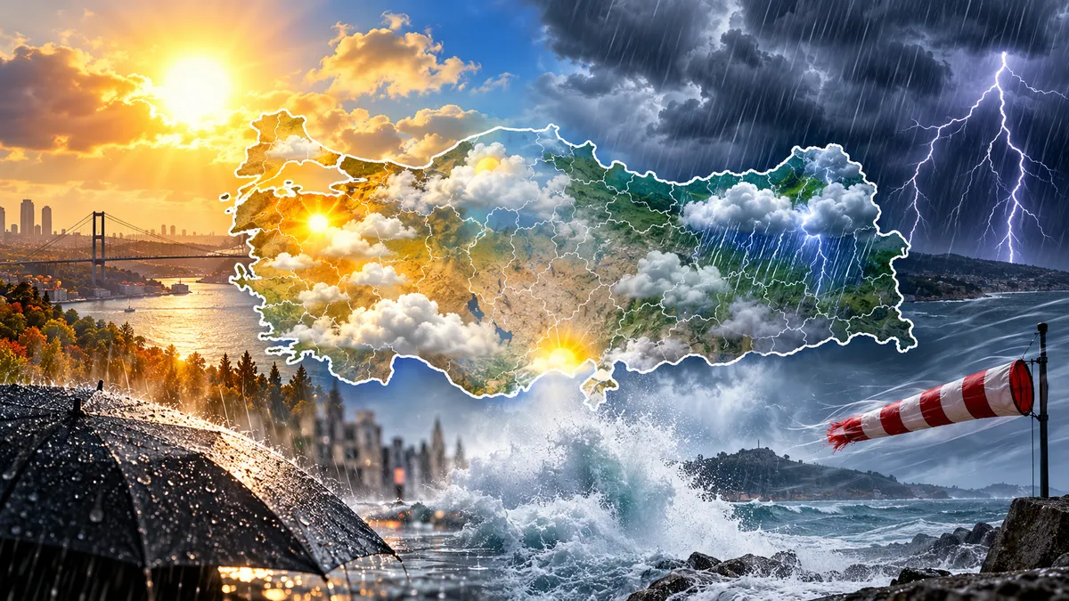 MGM uyardı! Yeni haftada çifte alarm: Önce 60 km’lik fırtına sonra ardından sağanak dalgası