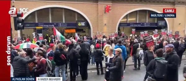 Dünya Gazze için ayakta! A Haber Filistin’e destek gösterilerini İngiltere, Fransa ve Almanya’dan aktardı