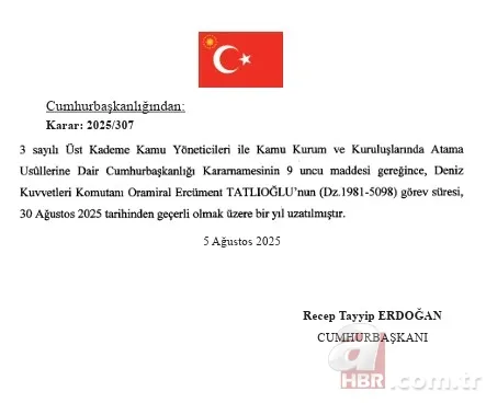 Başkan Erdoğan imzaladı! YAŞ kararları Resmi Gazete'de 4