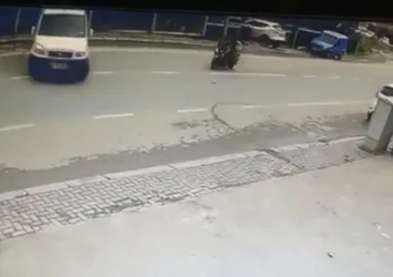 Beykoz'da akılalmaz kaza: Camdan arabanın içine düştü