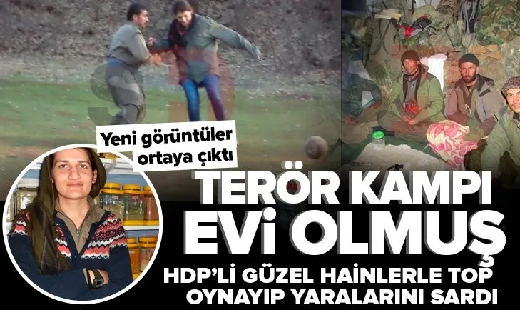 HDP’li Semra Güzel terör kampında! Yeni fotoğraf: Teröristlerle futbol oynamış!