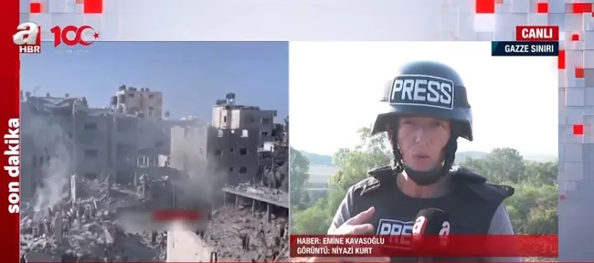 Katil İsrail yine sivil hedefleri vurdu! A Haber savaş hattında