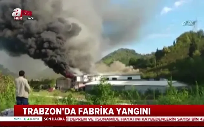 Trabzon'da süt ürünleri fabrikasında yangın çıktı!