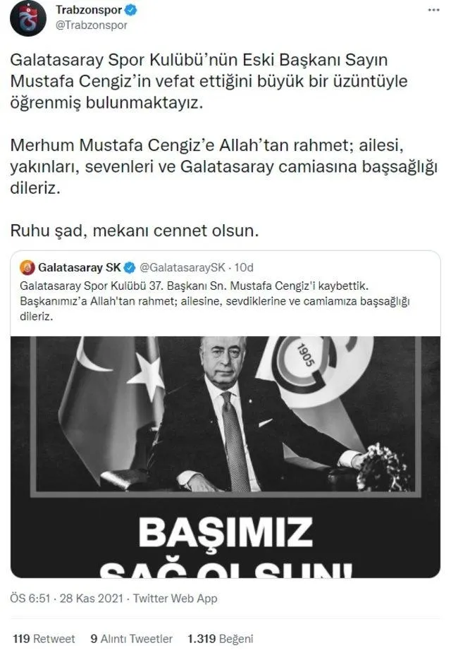 Son dakika: Galatasaray’ın eski başkanı vefat etti | Mustafa Cengiz kimdir