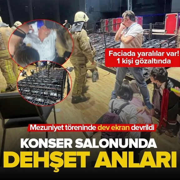 İstanbul’da konser salonunda facia! Dev ekran insanların üzerine devrildi: 6 yaralı, 1 gözaltı var