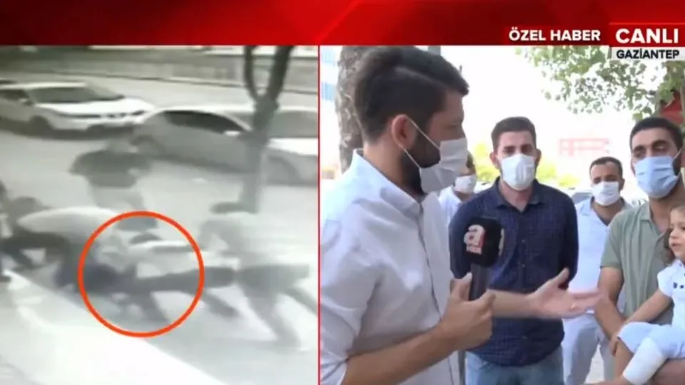 Gaziantep’te mucize kurtuluş! Oturan adamın üzerine çocuk düştü