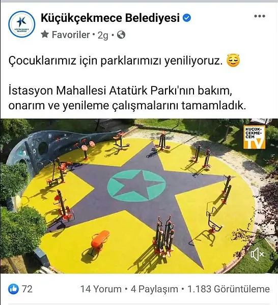 İstanbul Küçükçekmece’deki çocuk parkında PKK sembolleri! Başsavcılık soruşturma başlattı