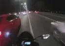 FSM Köprüsünde makas atan motosikletli maganda kameralarda