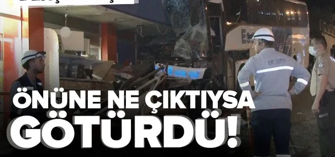 Erzurum’da freni boşalan minibüs dehşet saçtı! Yaralı var