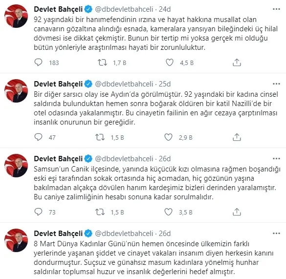 MHP Genel Başkanı Devlet Bahçeli: Bunun bir tertip mi yoksa gerçek mi olduğu araştırılması hayati bir zorunluluktur