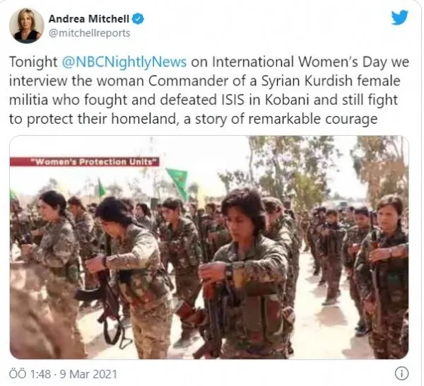 ABD kanalında PKK skandalı! YPJ’yi öve öve bitiremediler