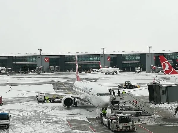 Son dakika: Hava trafiğine kar engeli! Bugün uçuşu olanlar dikkat: THY 484 seferini iptal etti - 3