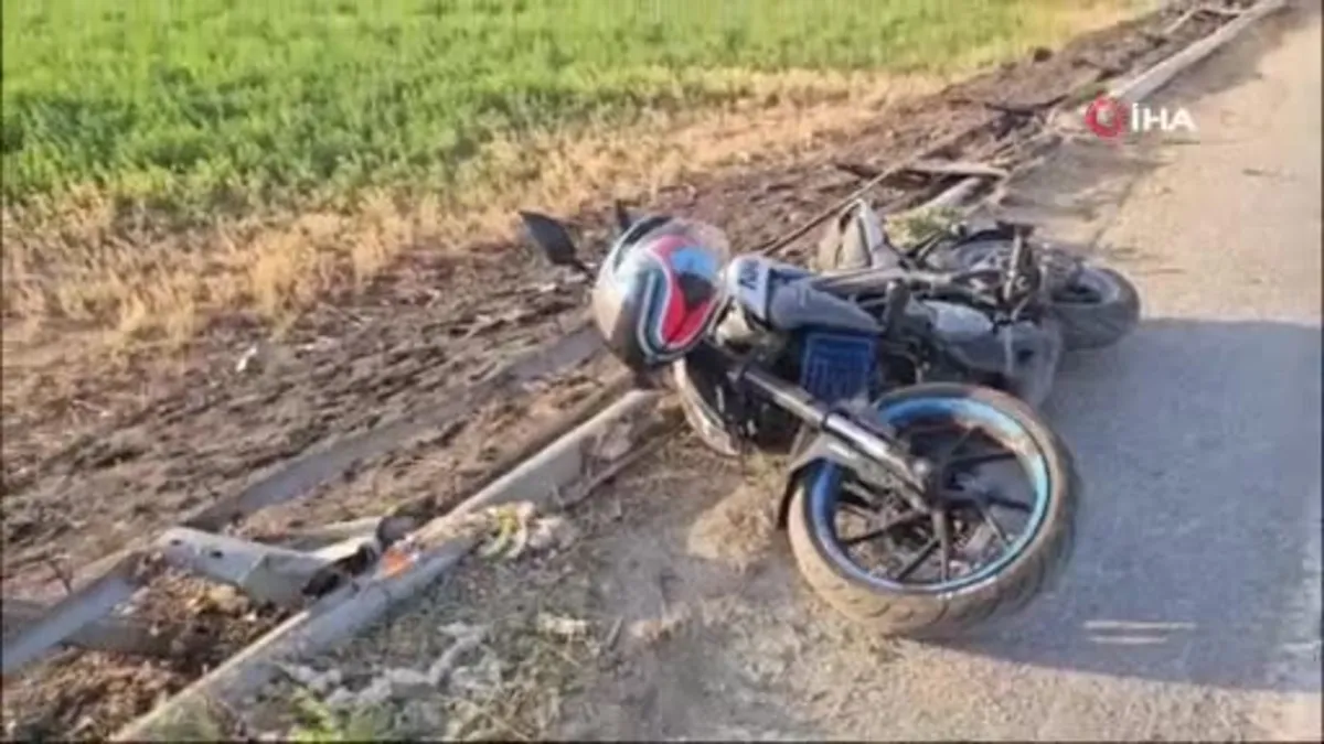 Viraja hızlı giren otomobil ve motosiklet ardı ardına kaza yaptı: 1 yaralı