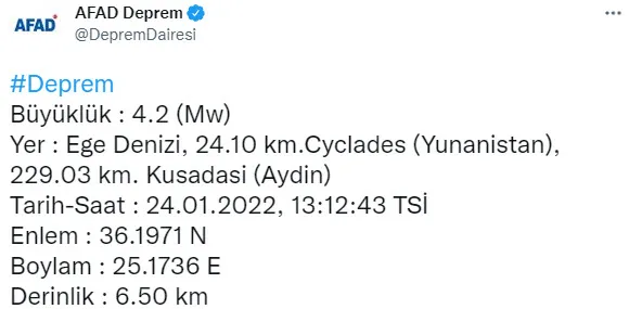 Son dakika: Aydın'da korkutan deprem! AFAD depremin büyüklüğünü açıkladı - 1