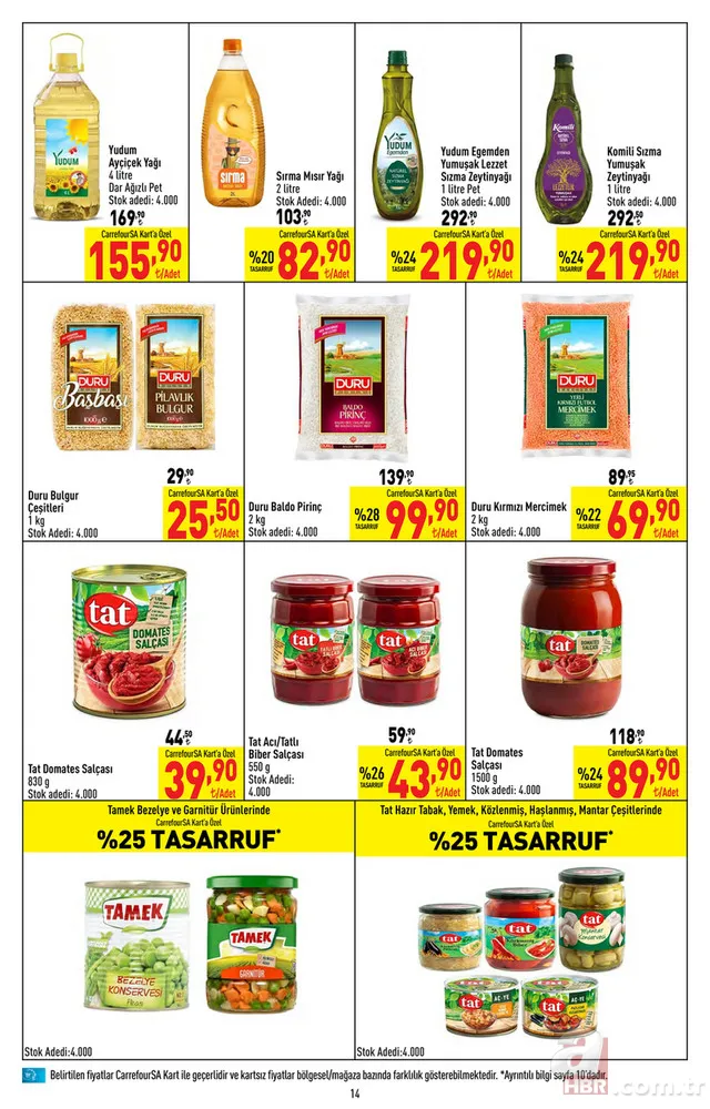 CarrefourSA 26 Eylül indirim kataloğu yayınladı! Carrefour’da bu hafta yüzlerce ürün için indirim başladı! 14