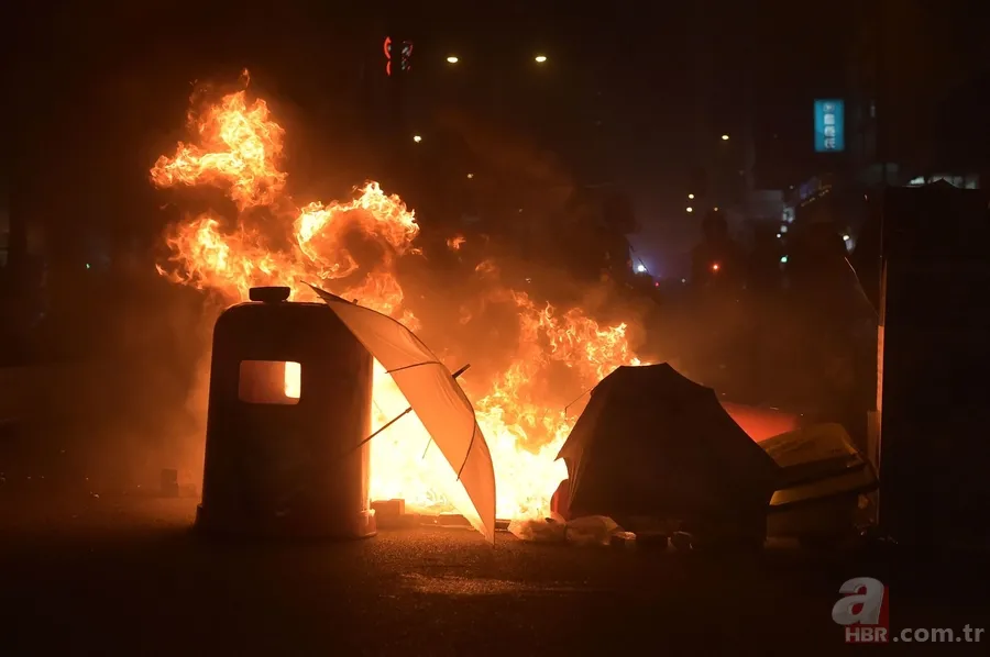 Hong Kong'dan dehşete düşüren kareler! Protestolar devam ediyor 2