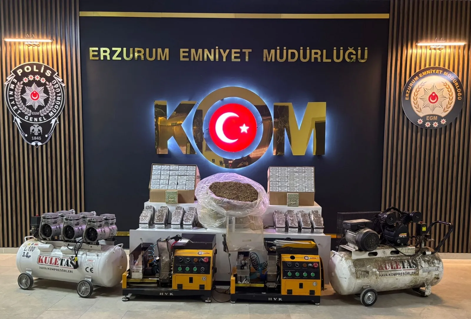 Erzurum'da kaçakçılık operasyonu: 2 gözaltı