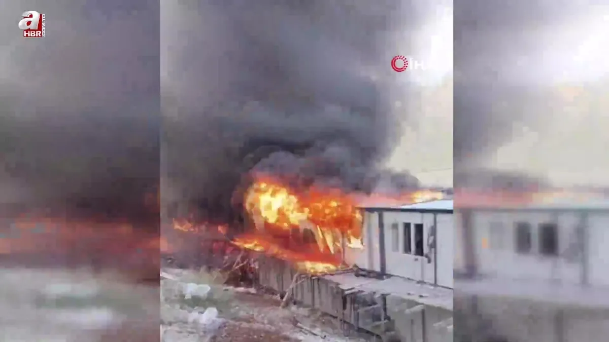 Gaziosmanpaşa’da işçilerin kaldığı konteynerde yangın