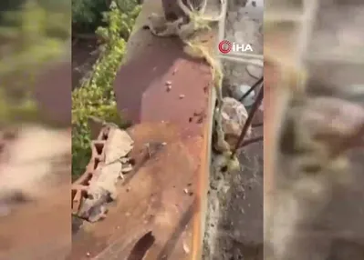 Osmaniye’de evin bacasına yıldırım düştü