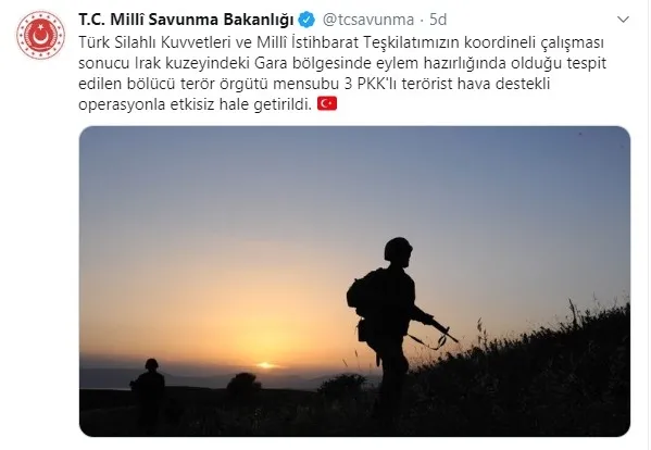 Kuzey Irak'ta operasyon: 3 terörist etkisiz hale getirildi - 1