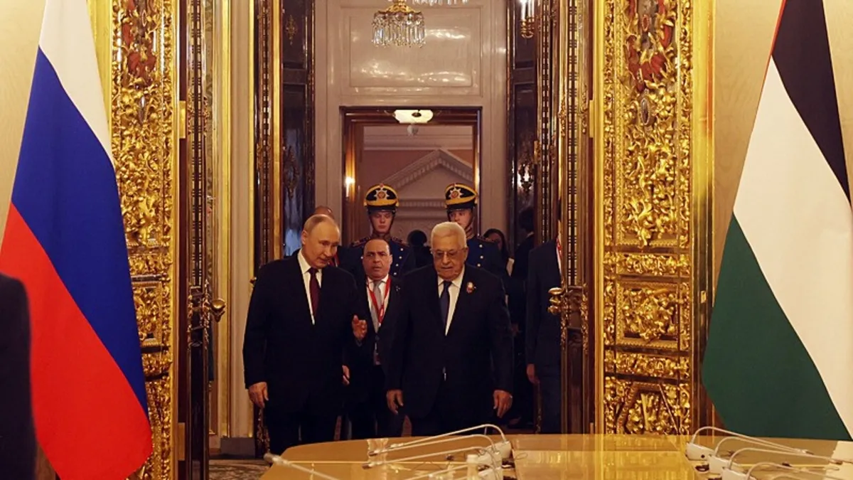 Gazze masada! Rusya Devlet Başkanı Putin Filistin Devlet Başkanı Abbas ile bir araya geldi