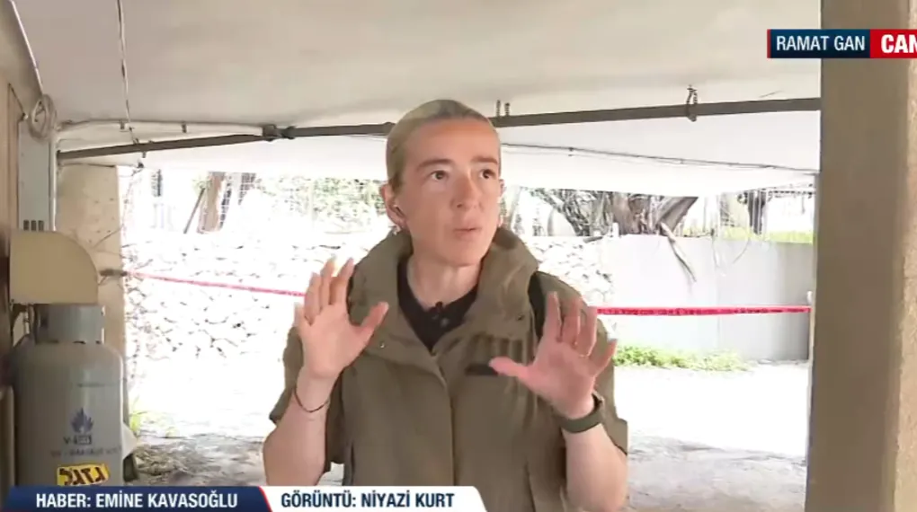 A Haber canlı yayınında Tel Aviv'de patlama!