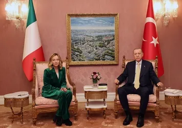 İtalya Başbakanı Giorgia Meloni Türkiye'de! Başkan Erdoğan Vahdettin Köşkü’nde kabul etti