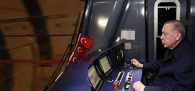 Başkan Erdoğan vatman koltuğunda: Bakırköy-Kirazlı Metro Hattı’nın test sürüşünü yaptı