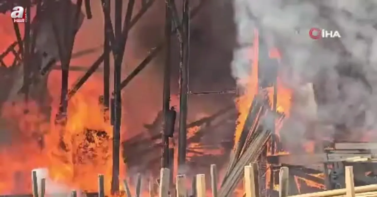 Safranbolu’da kereste fabrikasında yangın