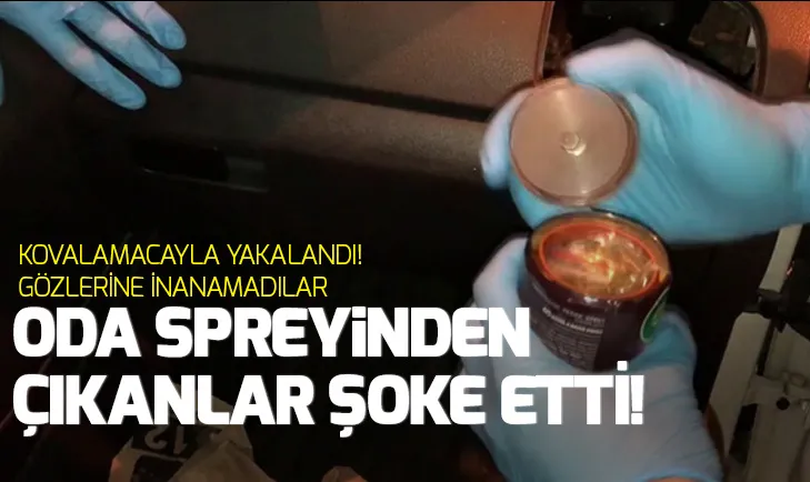 İstanbulda polisinin yakaladığı araçta ve oda spreyinden uyuşturucu çıktı
