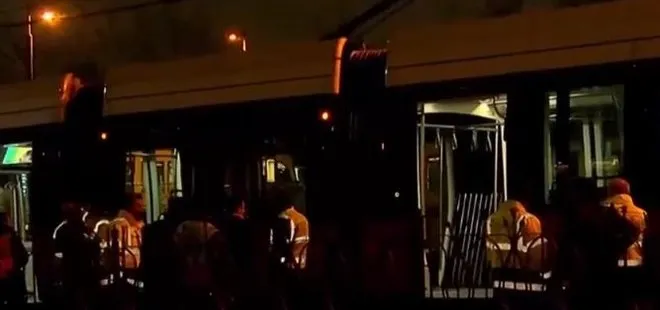 SON DAKİKA! İstanbul’da iki tramvay kafa kafaya çarpıştı!
