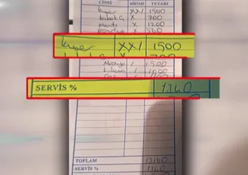 Servis ücreti ve kuver tarih oluyor!