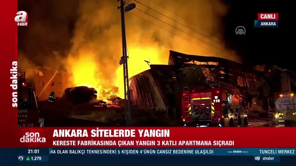 Ankara Siteler De Korkutan Yangin Ahaber Video Izle