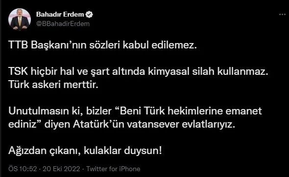 İYİ Partililer TSK’yı suçlayan TTB Başkanı Fincancı’yı gece yarısı kınayabildi