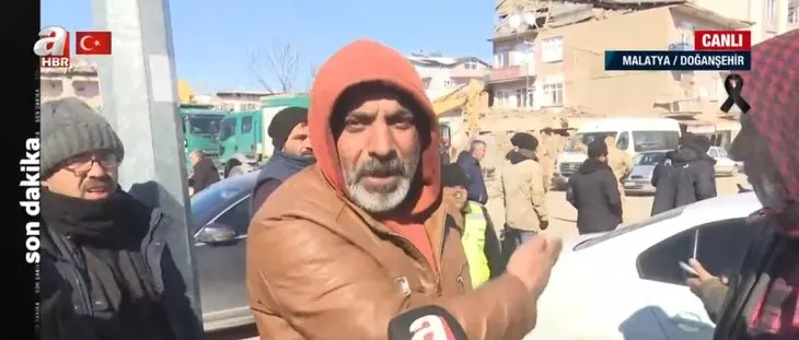 İşte depremin yıktığı Doğanşehir! A Haber canlı yayınında vatandaş böyle seslendi: Devlet burada her şey burada