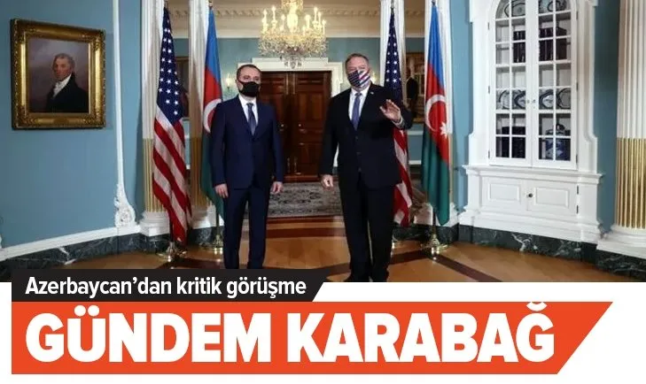 Azerbaycan Dışişleri Bakanı Bayramov ABD Dışişleri Bakanı Pompeo ile bir araya geldi