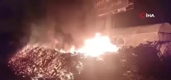 Osmaniye'de serada yangın