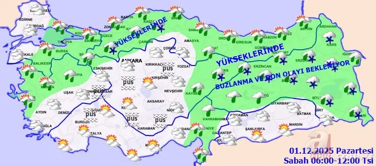 Kar İstanbul'un kapısında! Lapa lapa yağış tarihi belli: Don, sağanak, sis, pus... Hepsi haritada 12