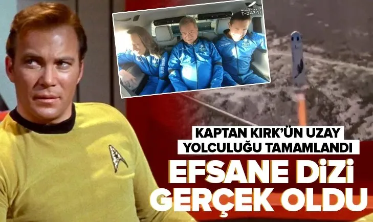 Uzay Yolu’nun Kaptan Kirk’ü William Shatner’in uzay yolculuğu tamamlandı | Efsane dizi gerçek oldu
