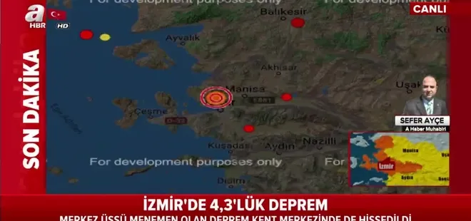 İzmir'de 4.3 büyüklüğünde deprem