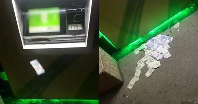 ATM'ye kapasitesinden fazla para yükledi: Paraları yola saçıldı