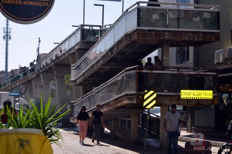 İstanbul’da korkutan görüntü! Bakımsız kalan üst geçit çürüdü 12