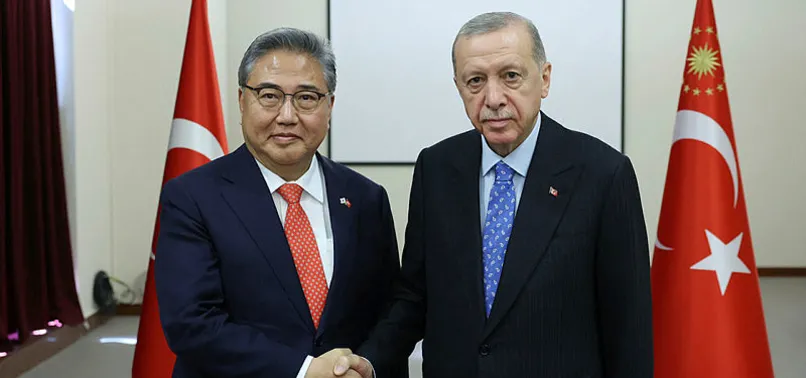 Başkan Recep Tayyip Erdoğan Güney Kore Dışişleri Bakanı Park Jin’i kabul etti