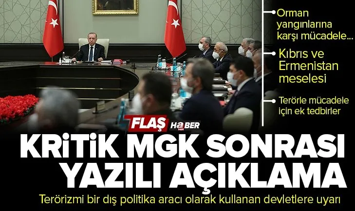 SON DAKİKA HABERİ | Milli Güvenlik Kurulu MGK sonrası yazılı açıklama