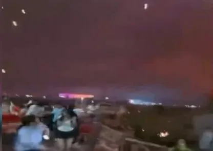 Gökten dron yağdı!